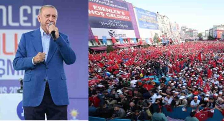 Cumhurbaşkanı Erdoğan Esenler'de miting yaptı